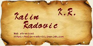 Kalin Radović vizit kartica